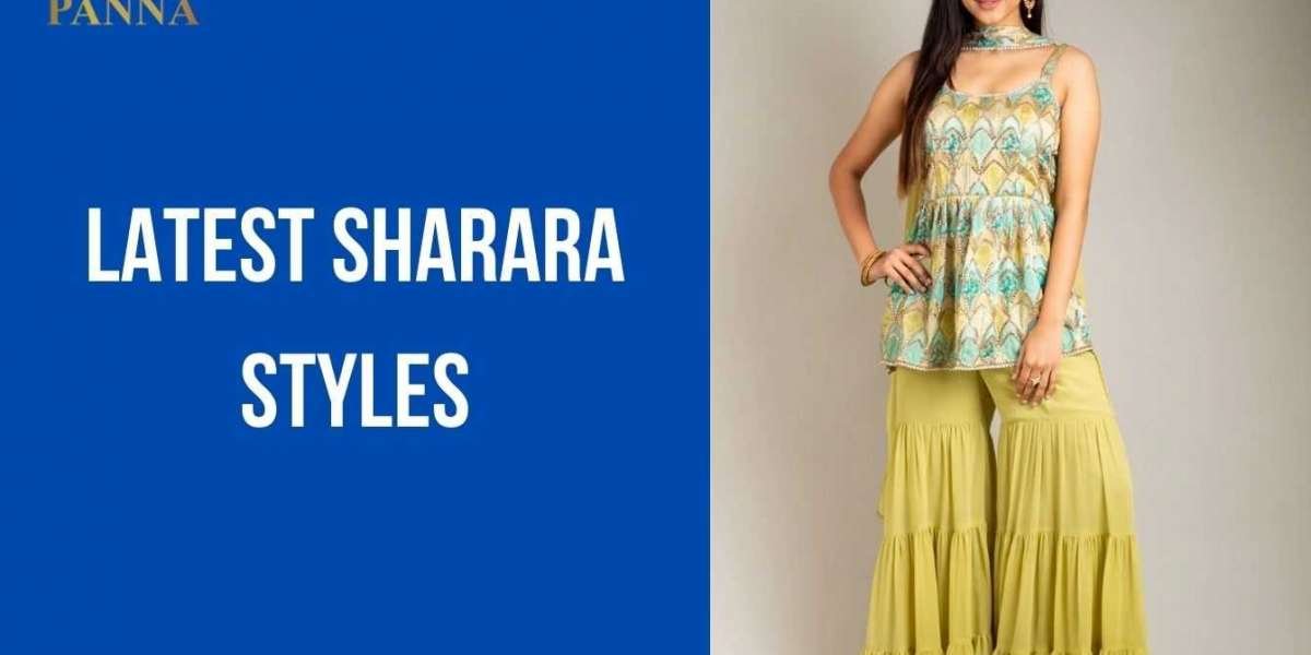 Buy Georgette Sharara Suit Online - Panna Sarees